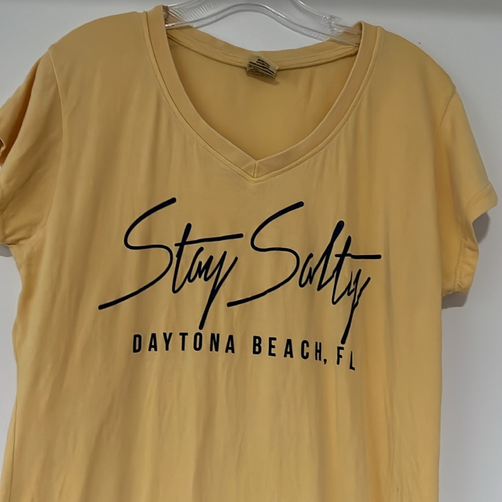 Stay Salty Yellow Women's Tee Size XL Daytona Beach